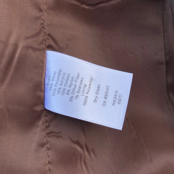 Talbots Herringbone Tweed Wool Beautiful Suit Blazer Career Jacket Like New 2 - Picture 8 of 15